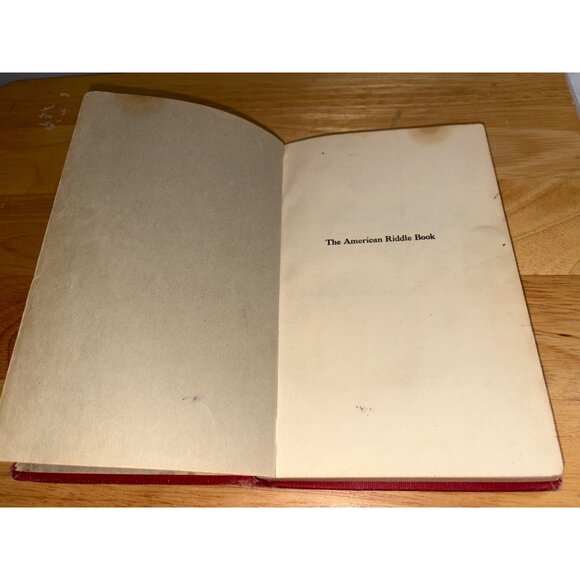 The American Riddle Book Hardcover Book 1927 By Withers Red Cloth Cover Vintage - Picture 7 of 13